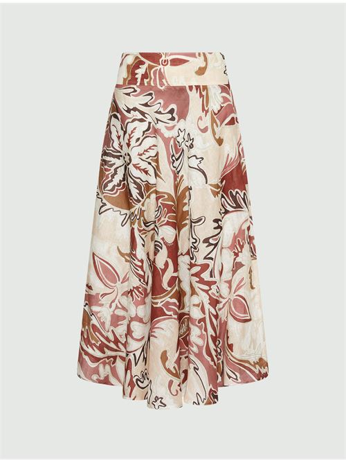 A large foliage print and lightweight linen fabric: resistance is futile when it comes to the allure of this light skirt. Try it with slim-fit tops and flowing bomber jackets for a trendy city look. MARELLA SPORT | 2613101074200001